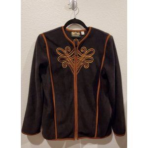 BOB MACKIE Fleece Jacket Full Zipped Emboidered